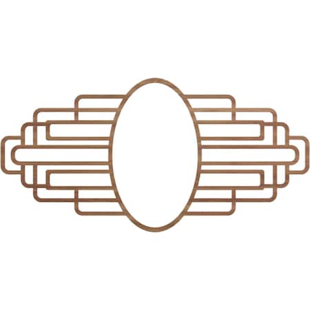 Ekena Millwork Elizabeth Wood Fretwork Pierced Ceiling Medallion, Walnut, 36"W x 18"H x 9 7/8"IW x 17"IH x 3/8"T CMWP36X18X0375EBWA